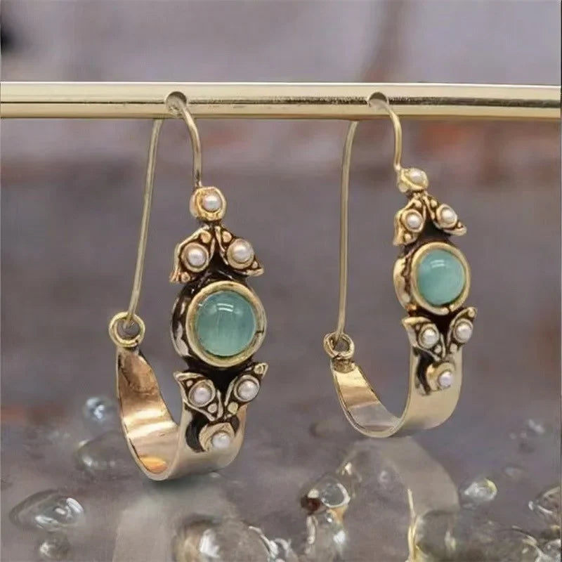 Brincos com Pingente em Estilo Étnico Retrô da Moda