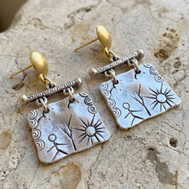 Brincos tribais boémios vintage