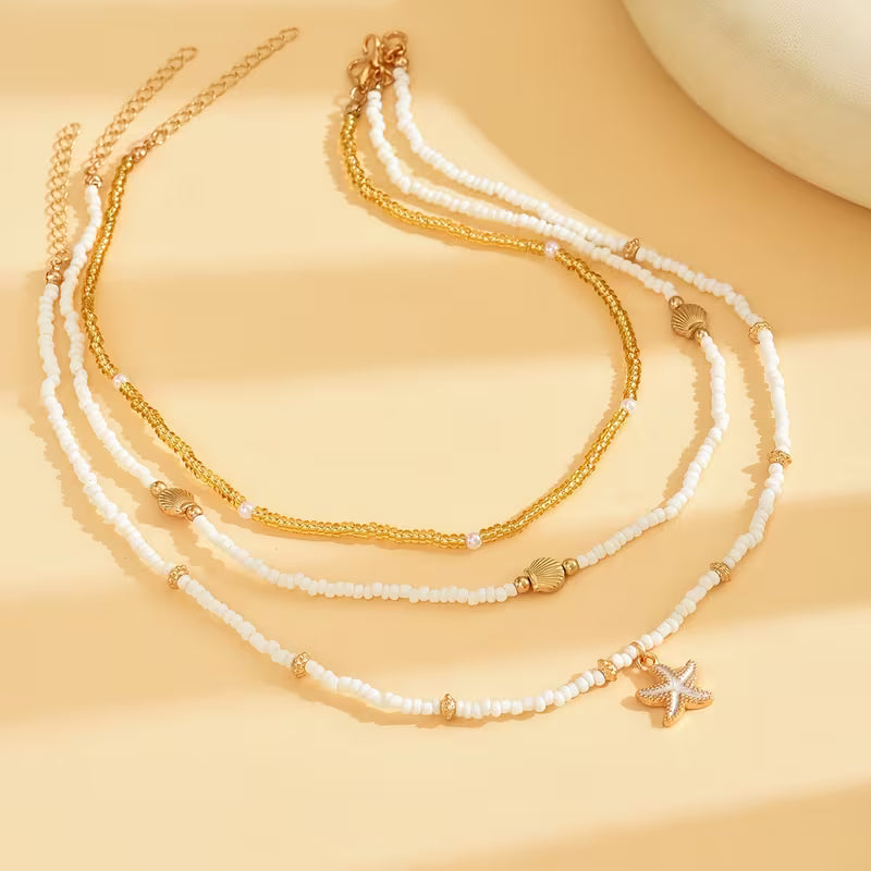 Conjunto de 3 colares de pescoço de tartaruga