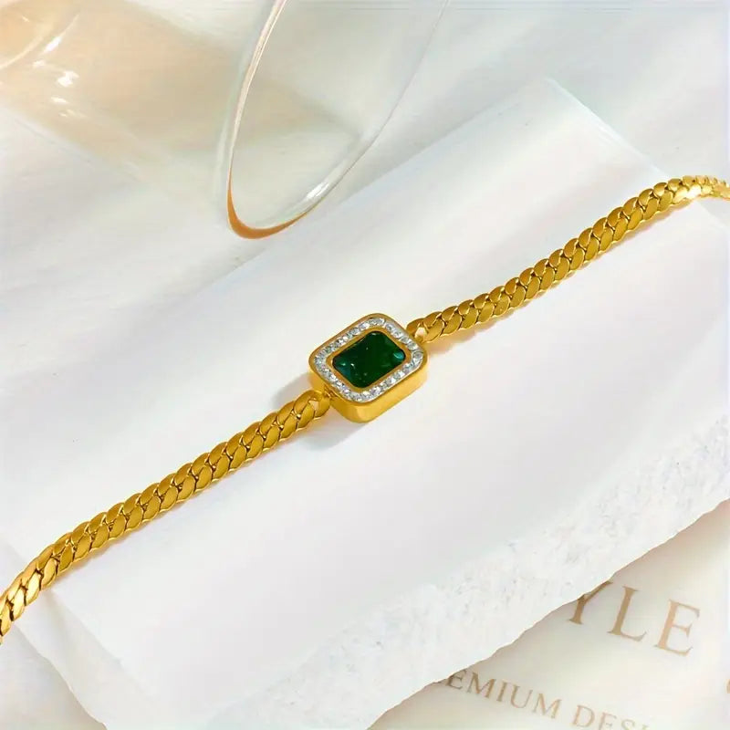 Pulseira Joana Verdejante com Esmeralda