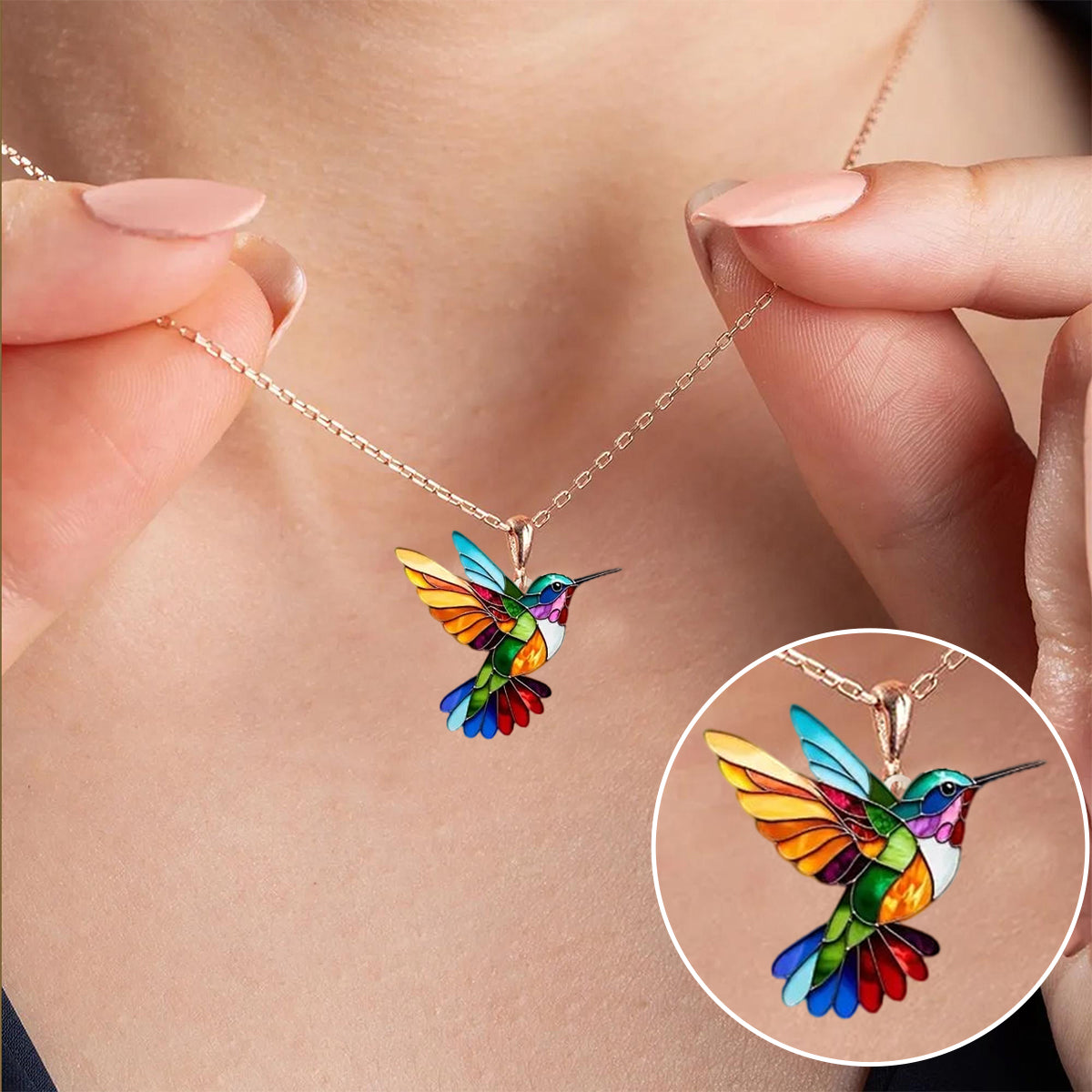 Lindo Colar com Colibri e Brincos de Brinde – Oferta por Tempo Limitado