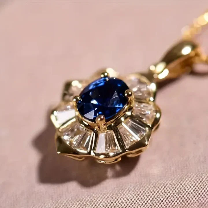 Colar de Ouro Azul