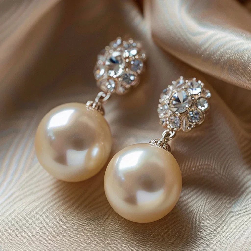 Brincos de Zircônia e Pérolas