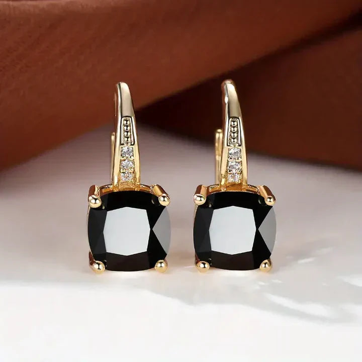 Brincos de Argola em Ouro com Pedras Misteriosas