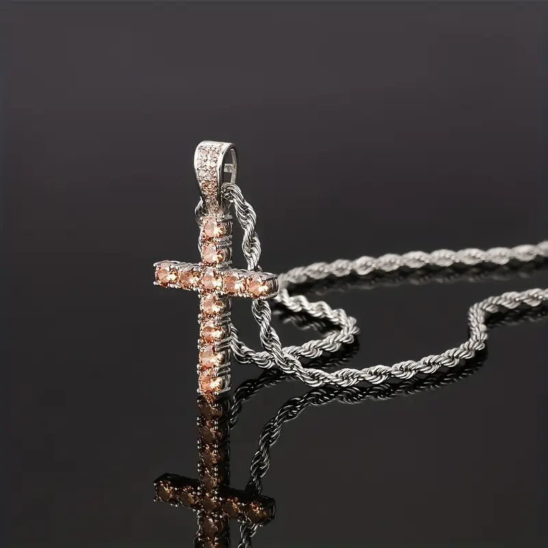 Colar com Pingente Cruzado