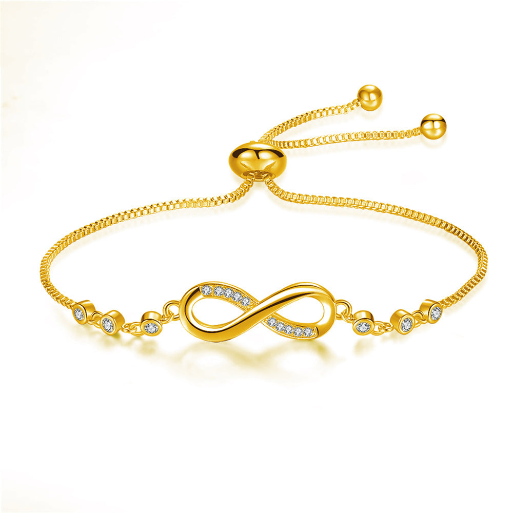 Pulseira Infinito Ajustável em Prata