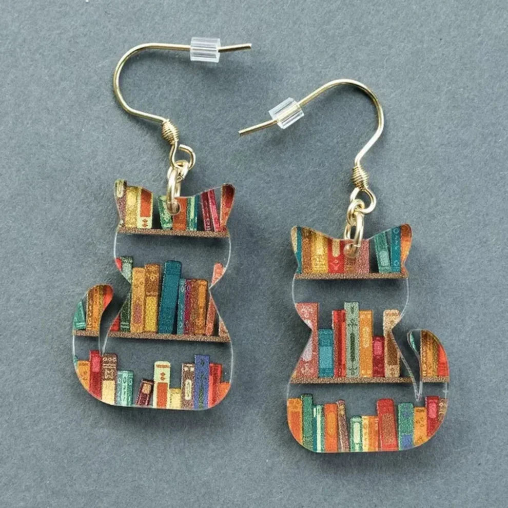 Brincos Vintage Multicoloridos de Gatinho