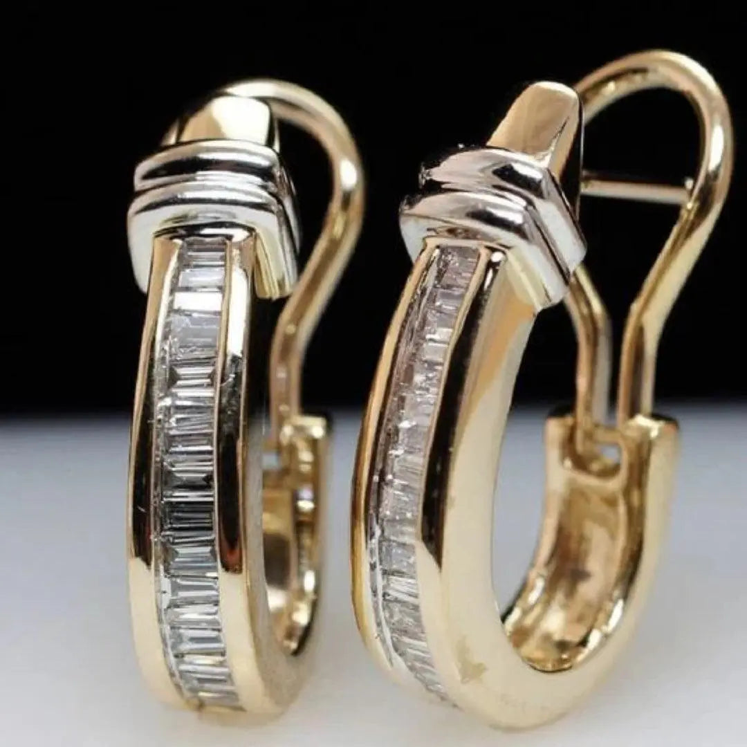 Brincos Vintage de Ouro e Diamante