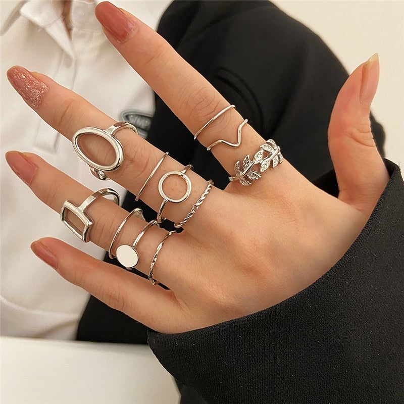 Conjunto de 11 Anéis Vintage