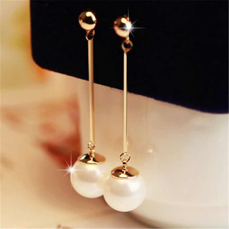 Brincos Pendentes Luxuosos com pérolas especiais colocadas à mão