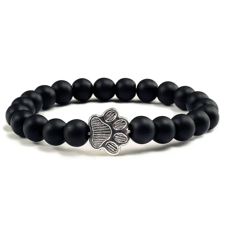 Pulseira com Contas em Forma de Pata – Design em Pedra Natural