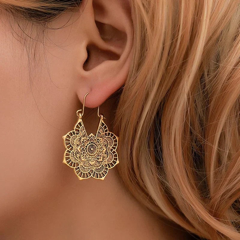 Brincos Lotus Mandala