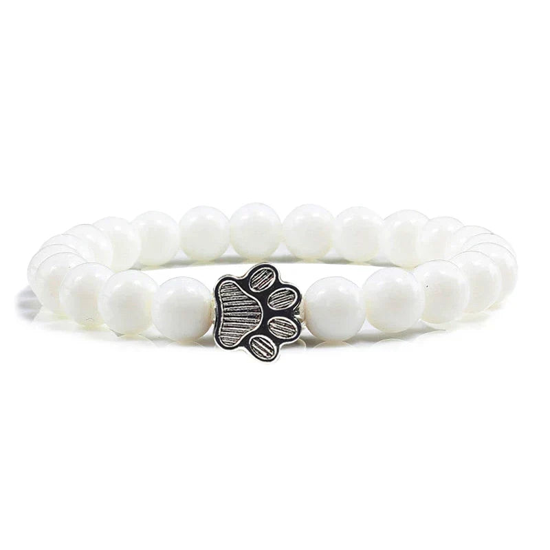 Pulseira com Contas em Forma de Pata – Design em Pedra Natural