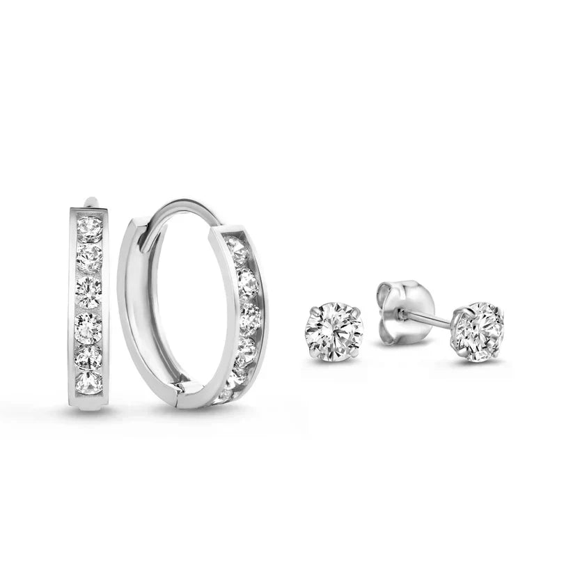 Conjunto de Brincos Dara Brillane com Pedras