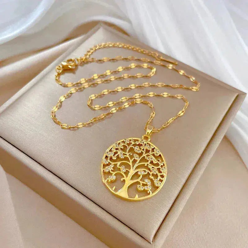 Colar Raízes da Vida em Dourado