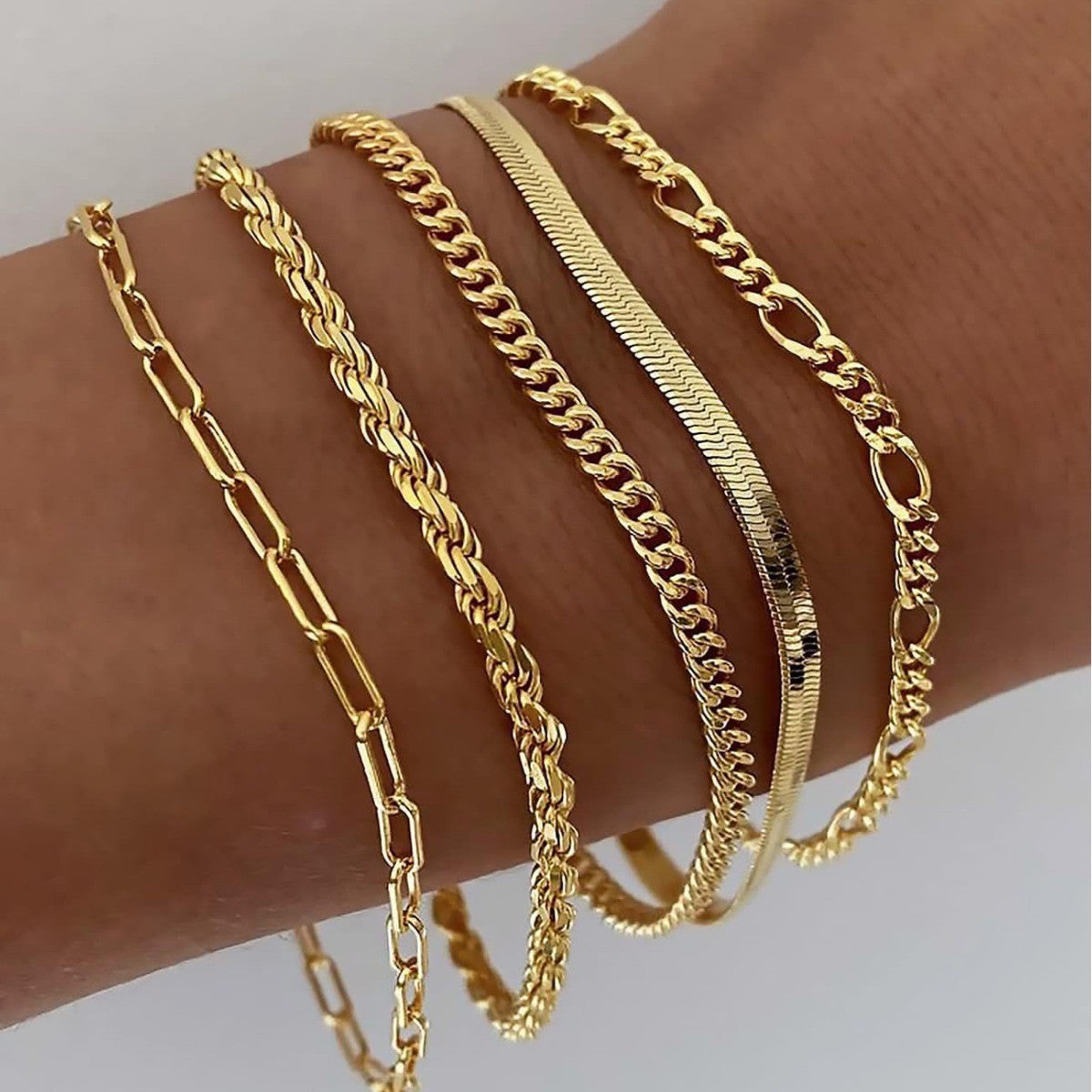 Conjunto de Pulseiras em Ouro