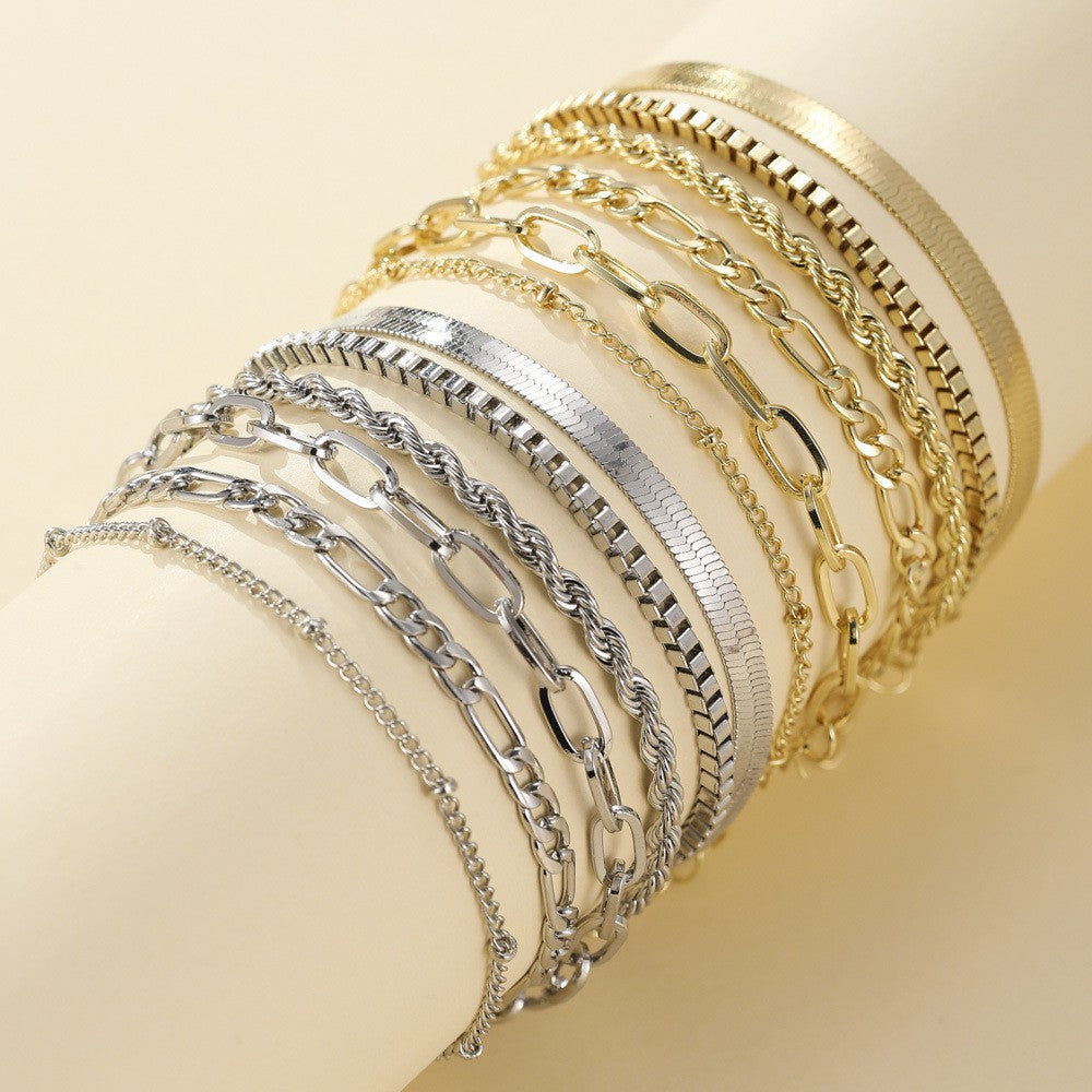 Conjunto de Pulseiras em Ouro