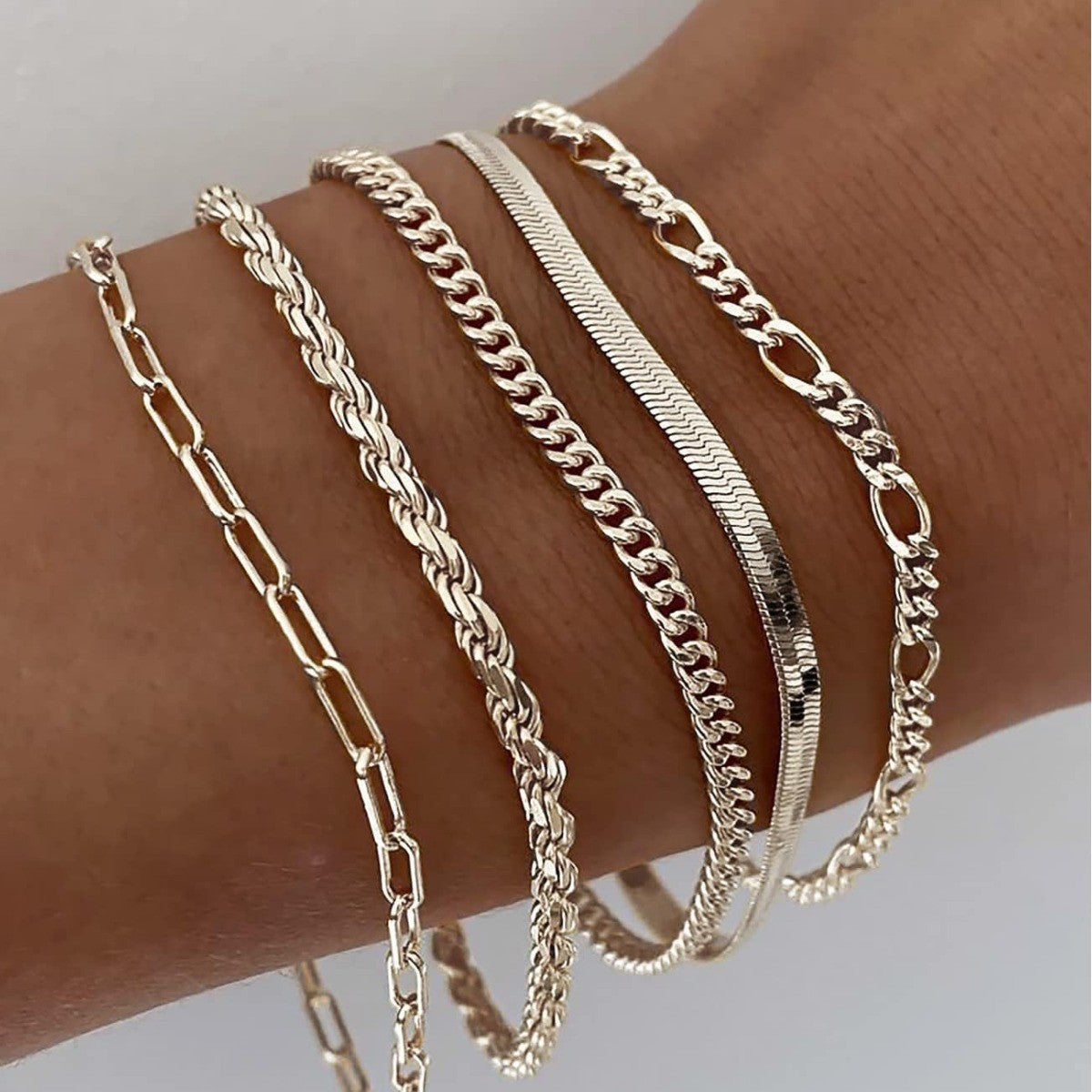Conjunto de Pulseiras em Ouro