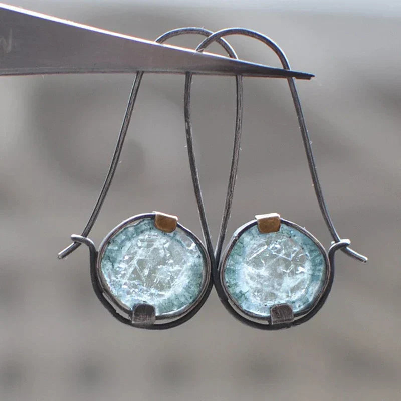 Brincos Vintage em Cristal de Lua