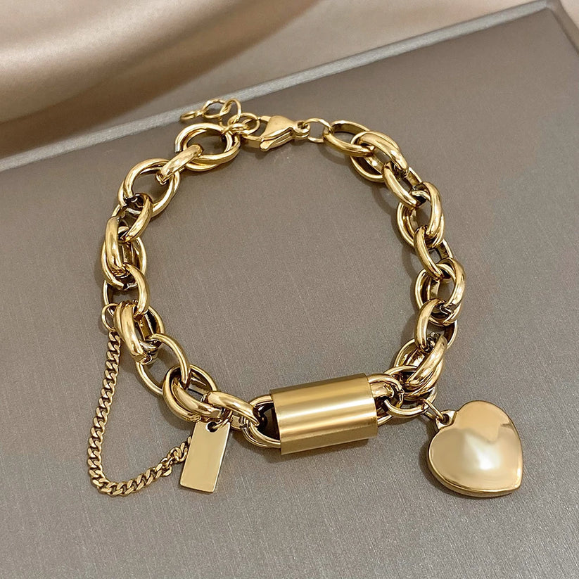 Pulseira Grossa em Ouro