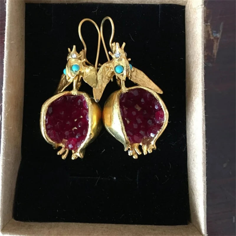 Brincos Pendentes de Romã