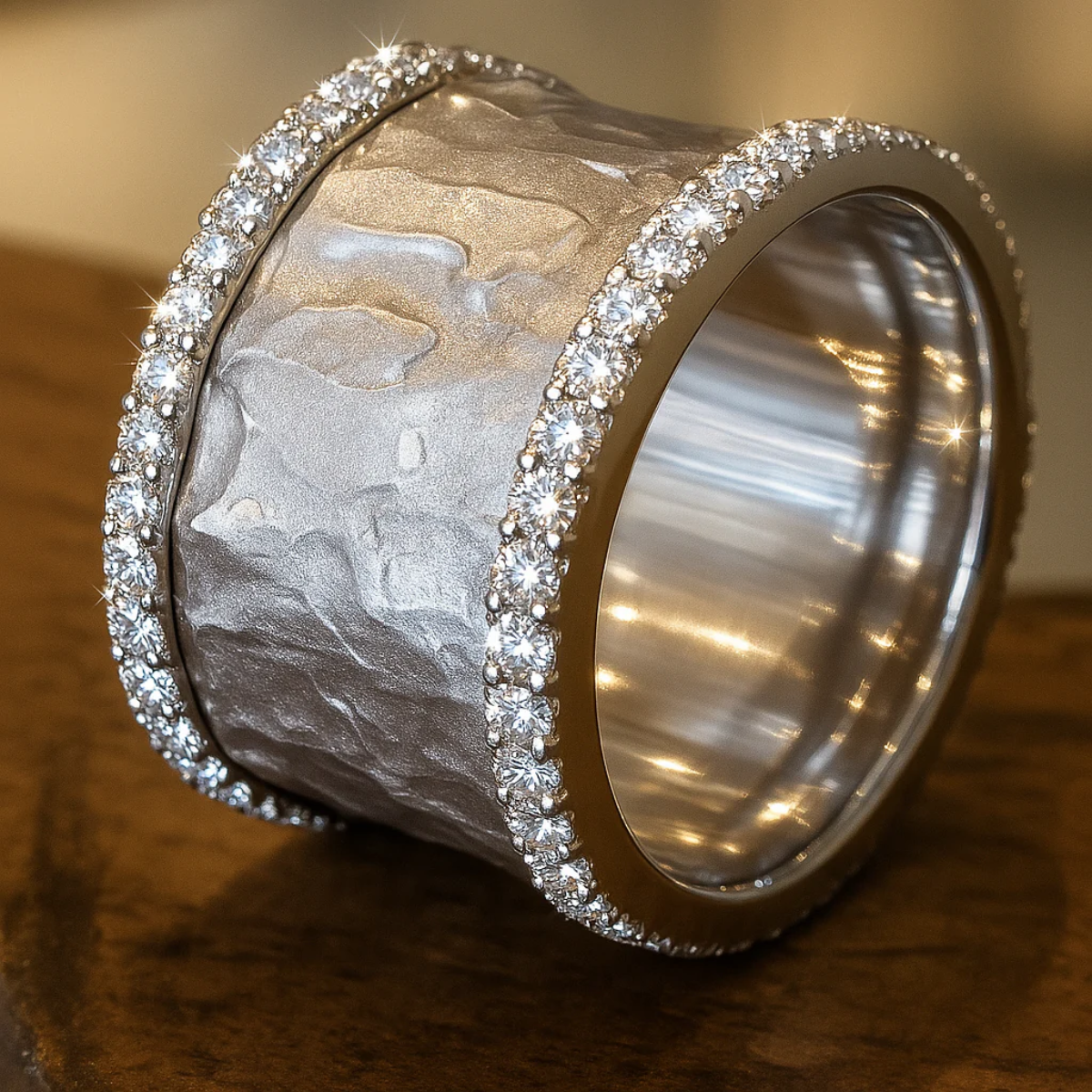 Anel Vintage Em Prata Com Zirconia