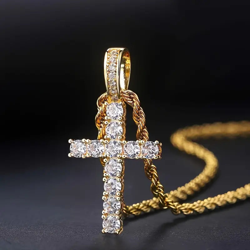 Colar com Pingente Cruzado