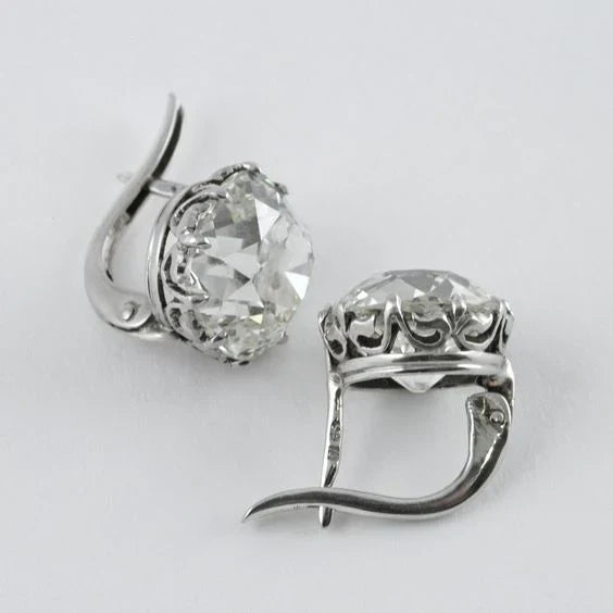 Brincos Vintage em Prata com Zircónia