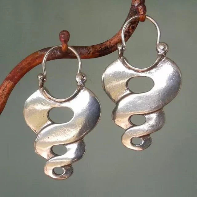 Brincos Vintage Espiral em Prata