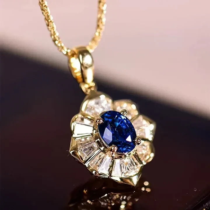 Colar de Ouro Azul