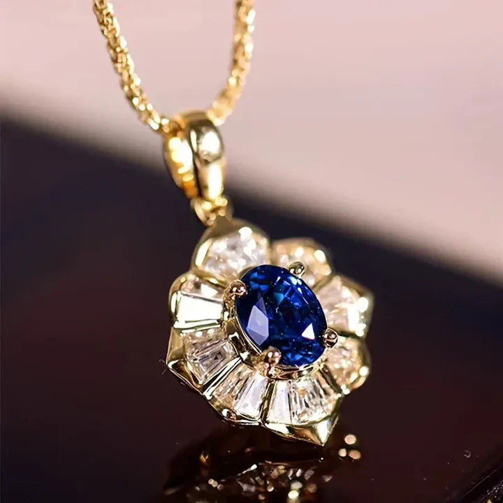 Colar de Ouro Azul
