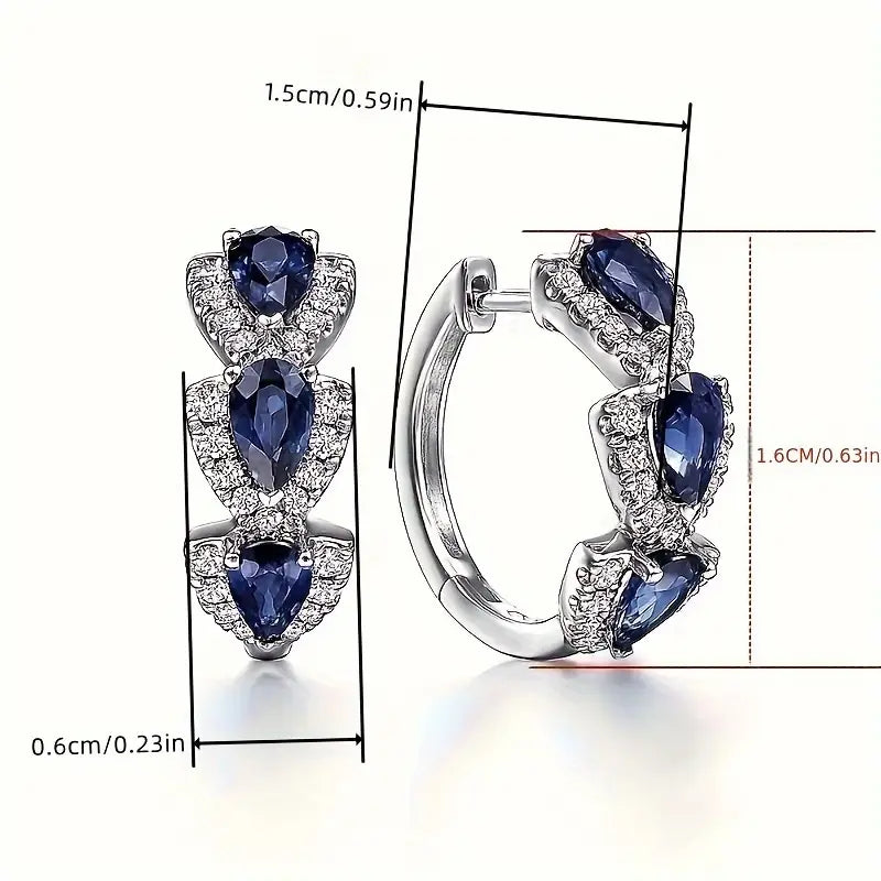 Brincos de Argola com Cristal Brilhante