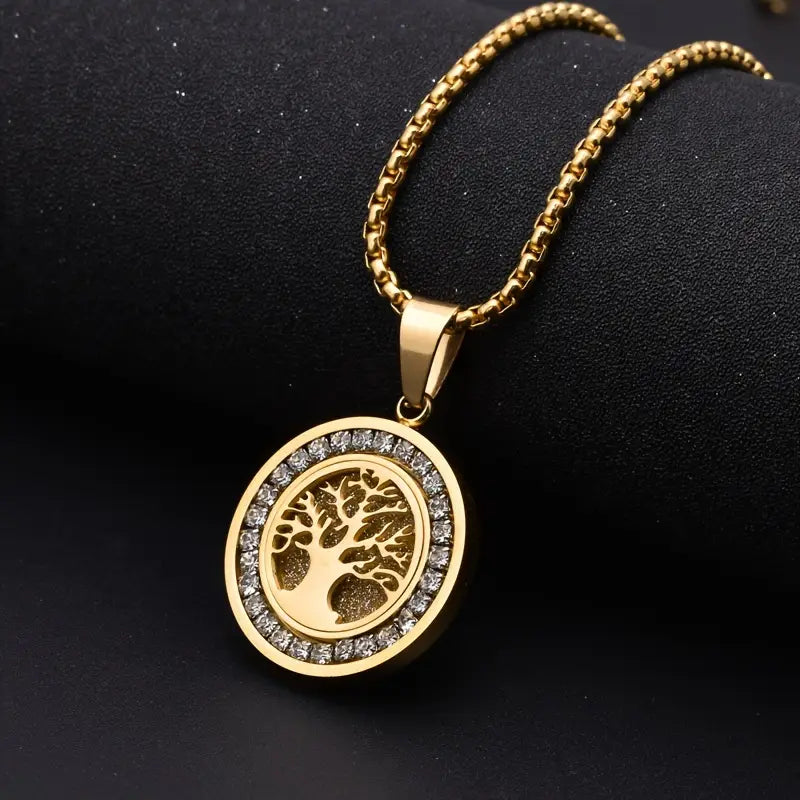 Colar Árvore da Vida em Tom Dourado Luxuoso com Zircônias