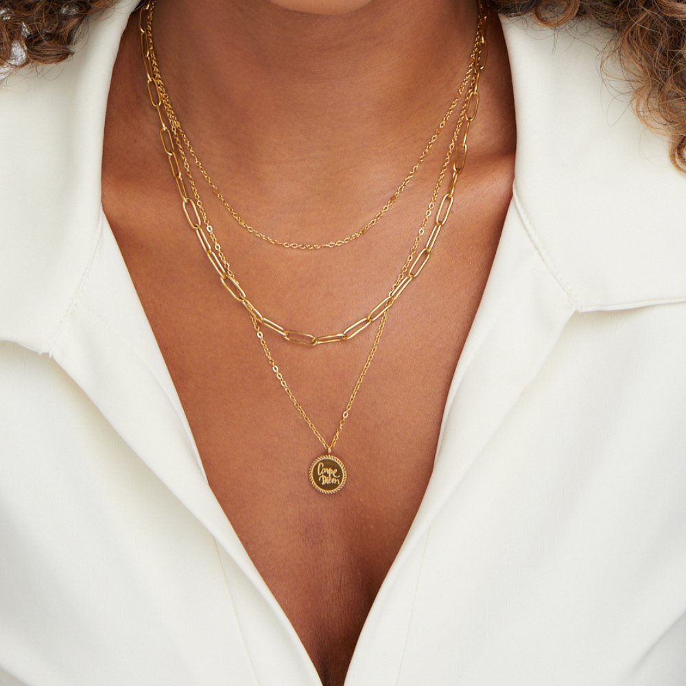 Colar de Camadas com Moedas Janie
