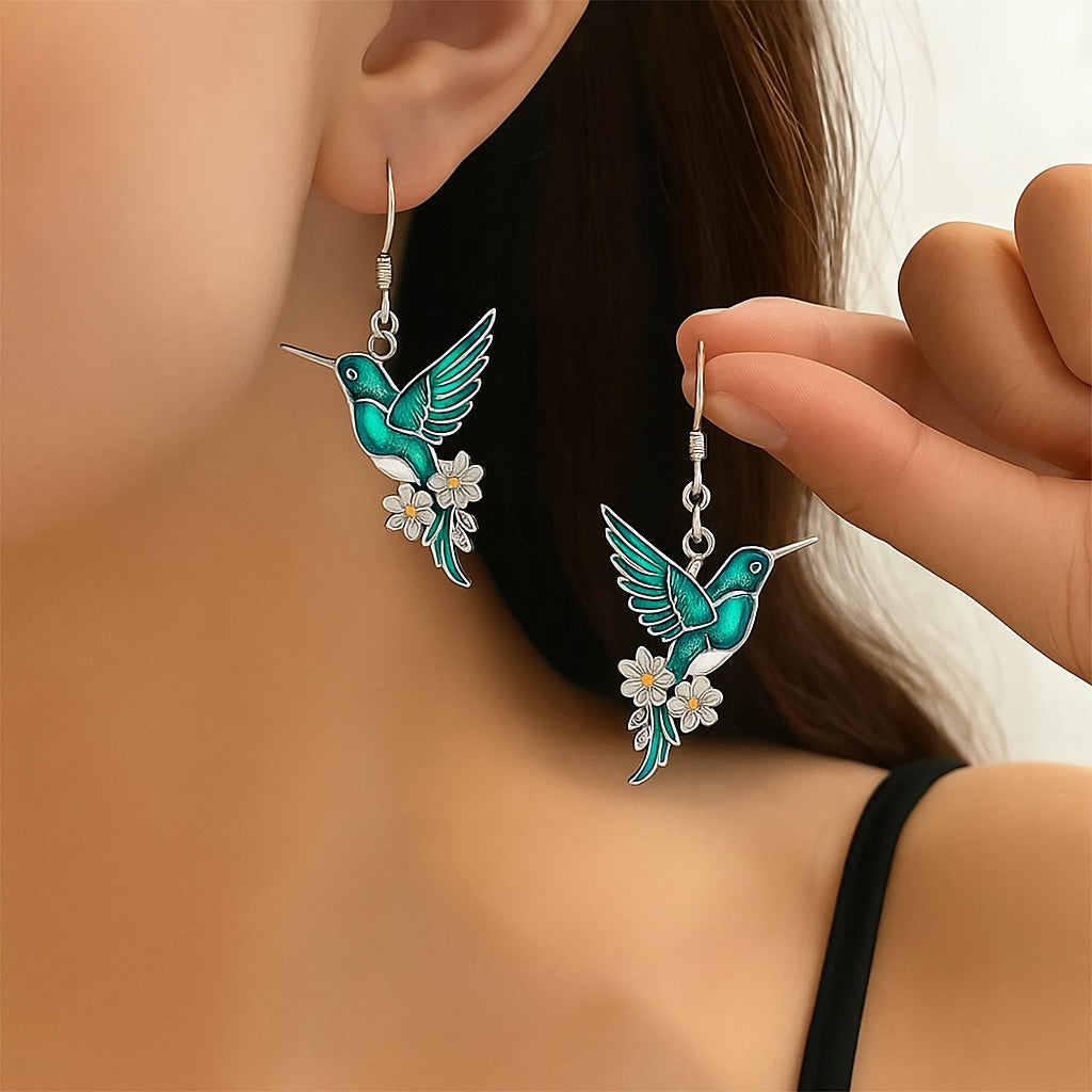 Lindo Colar com Colibri e Brincos de Brinde – Oferta por Tempo Limitado