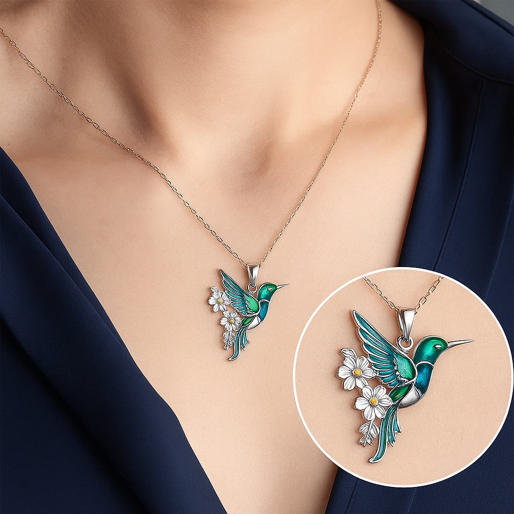 Lindo Colar com Colibri e Brincos de Brinde – Oferta por Tempo Limitado