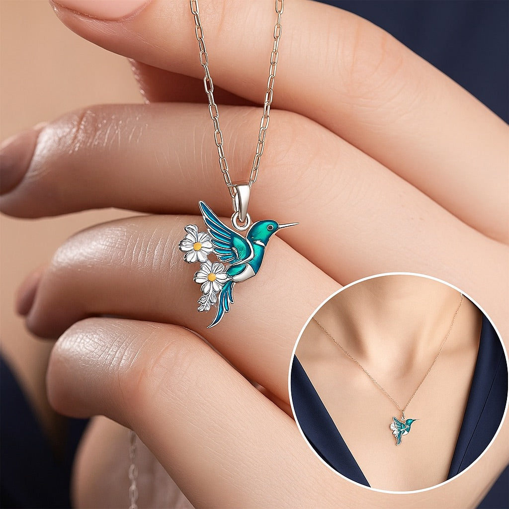 Lindo Colar com Colibri e Brincos de Brinde – Oferta por Tempo Limitado