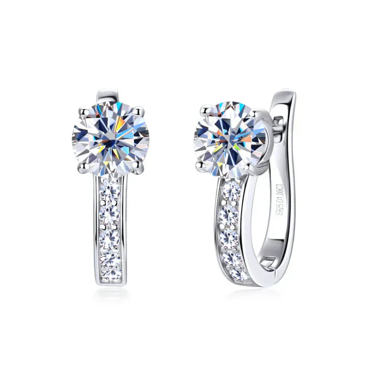 Brincos Argola com Moissanite