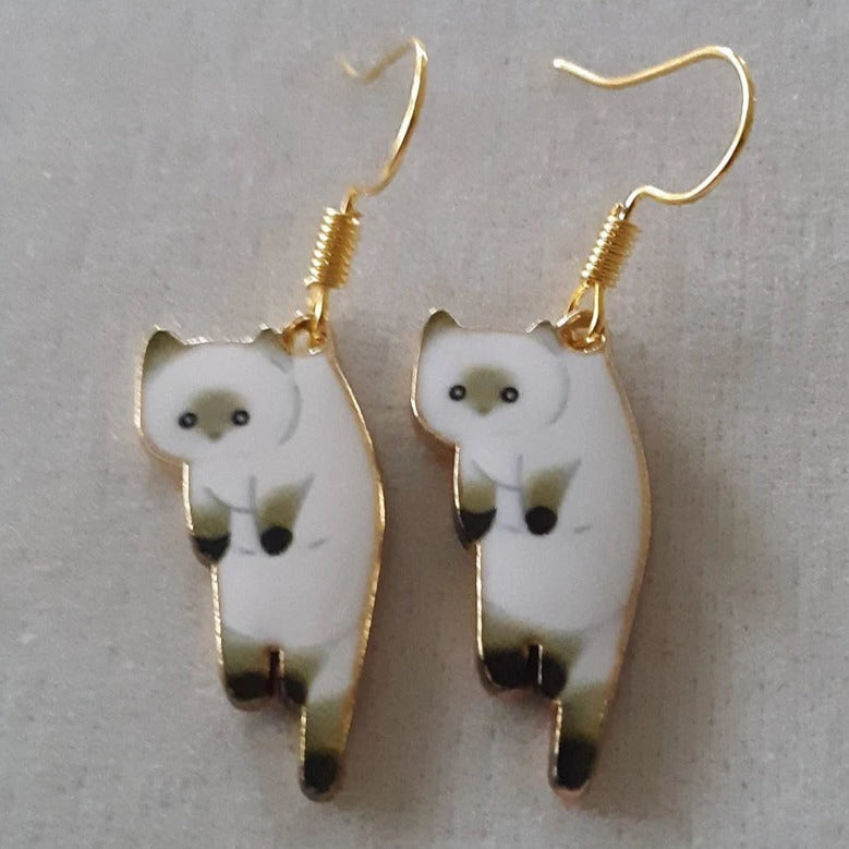 Brincos Pendentes de Gatos