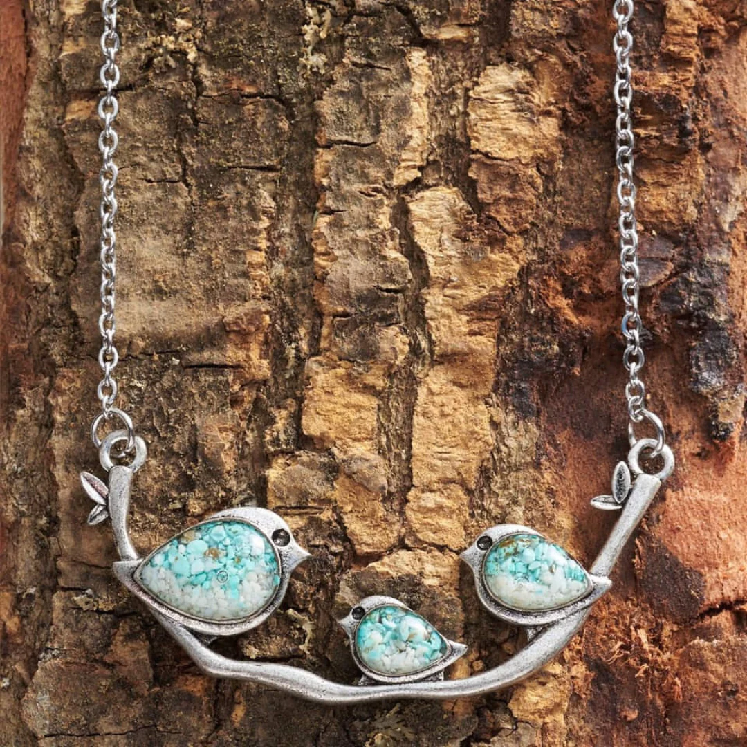 Colar Vintage Birdie Prateado