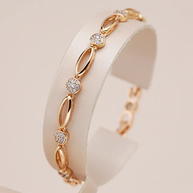 Pulseira Elegante Banhada a Ouro