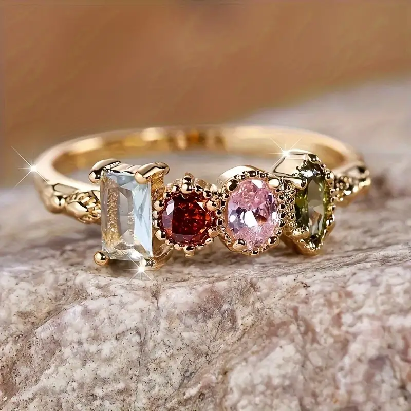 Anel Floral Vintage Dourado