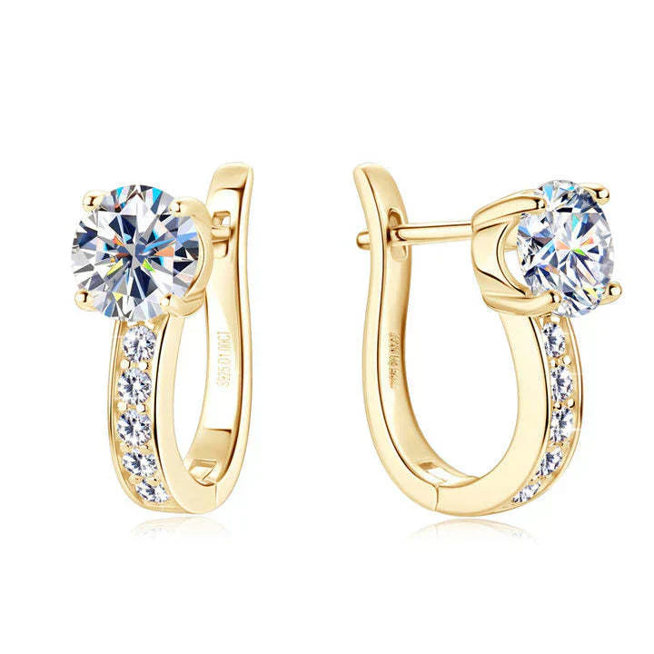 Brincos Argola com Moissanite