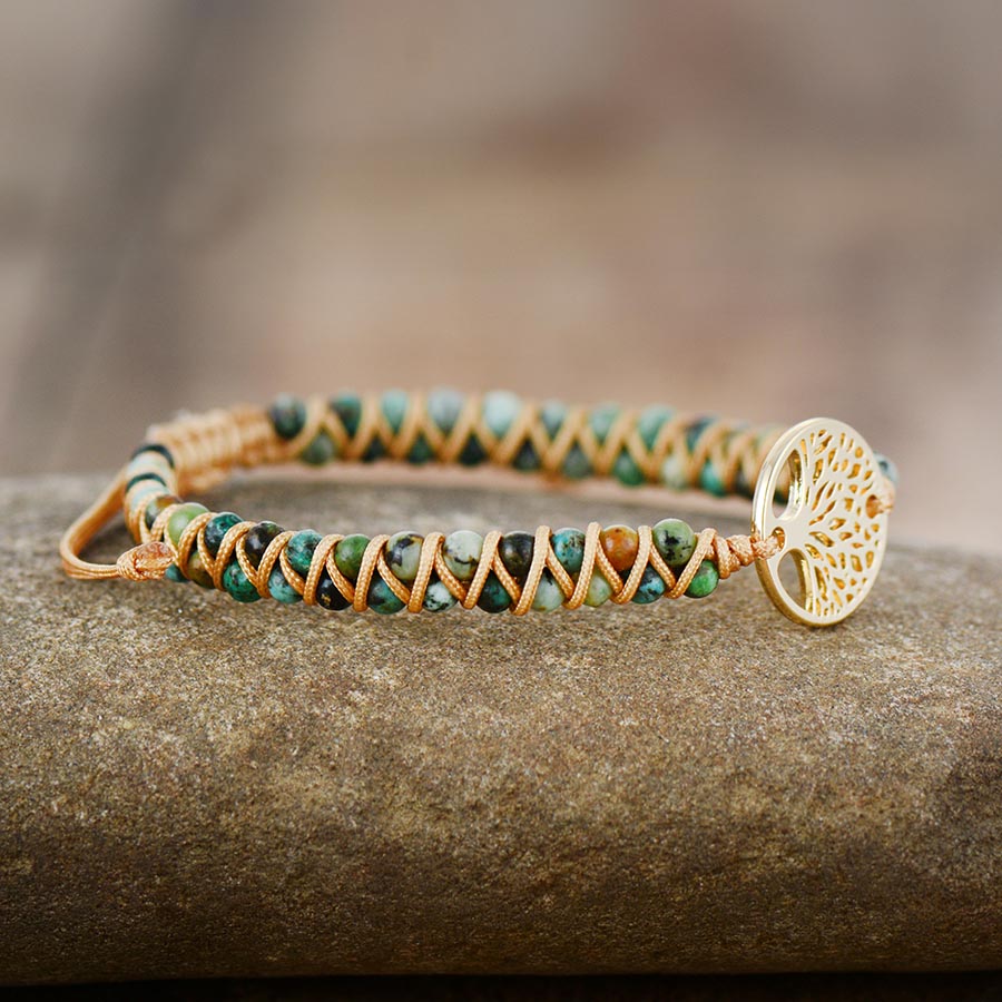Pulseira de jaspe Árvore da Vida