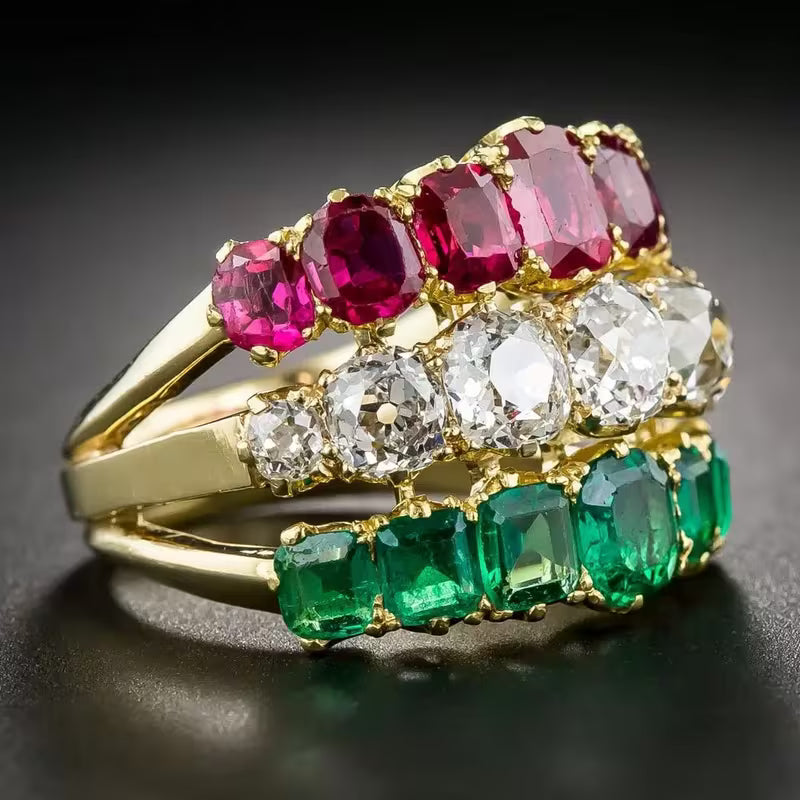 Anel de Noivado Artesanal com Corte Marquise em Zircónia Cúbica