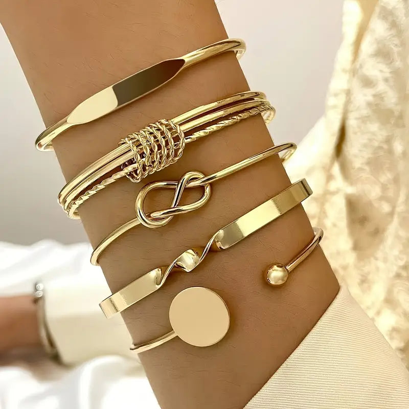 Conjunto de Pulseiras Knotted Elegante