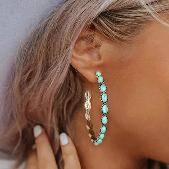 Brincos Vintage em Turquesa