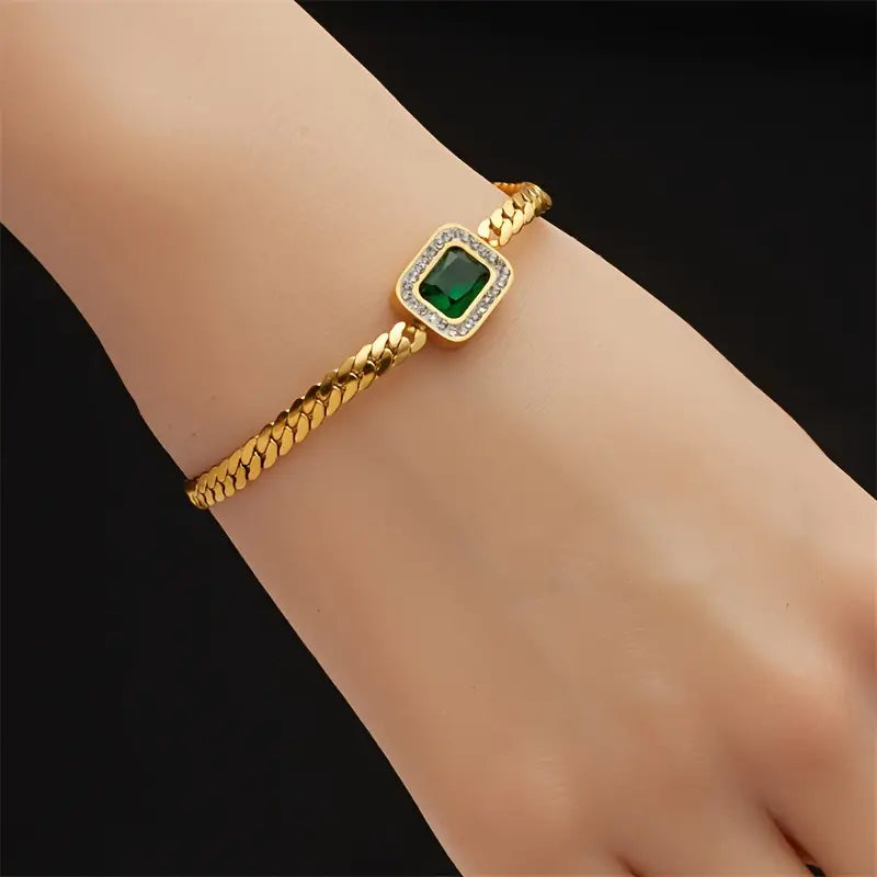 Pulseira Joana Verdejante com Esmeralda