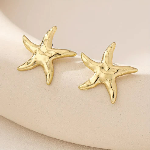 Brincos Estrela-do-Mar Dourados