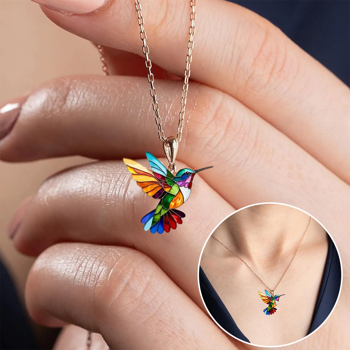 Lindo Colar com Colibri e Brincos de Brinde – Oferta por Tempo Limitado